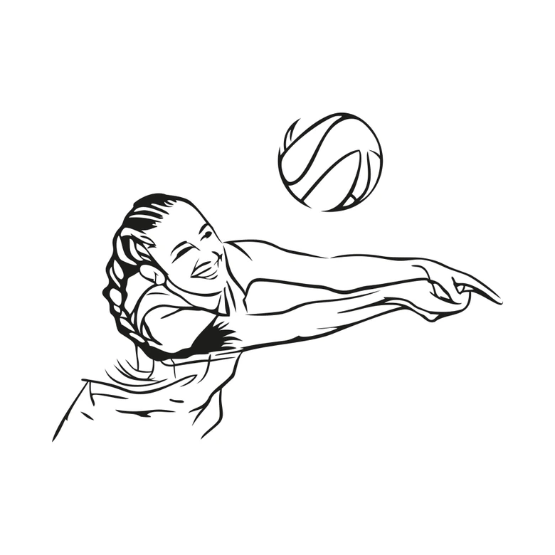 Wandtattoo Volleyball 02 