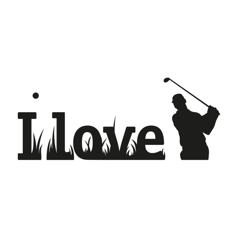 Wandtattoo I love Golf 