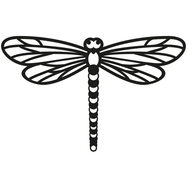 Wandtattoo Origami Libelle 