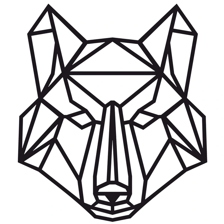 Wandtattoo Origami Wolf 