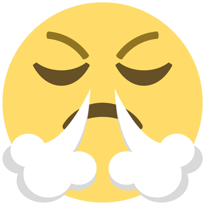 Wandtattoo Emoji Frustrated Face 