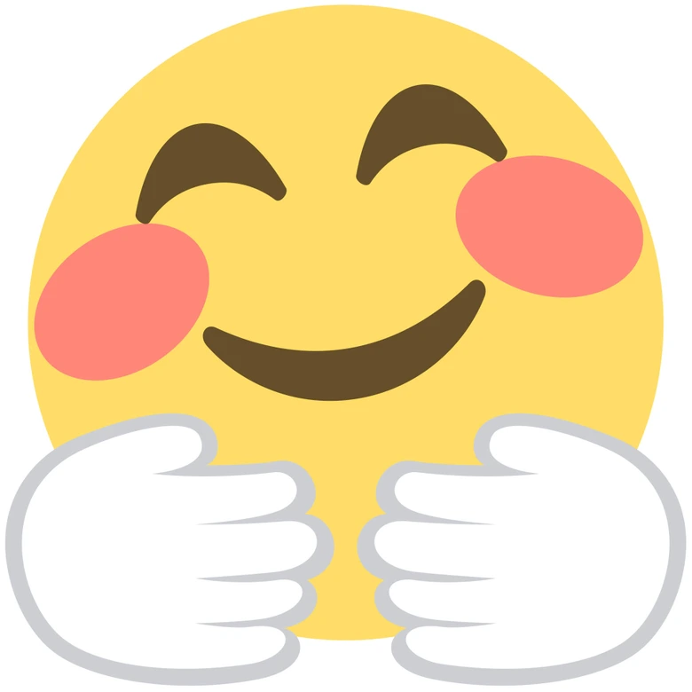 Wall Sticker Emoji Hugging Face 