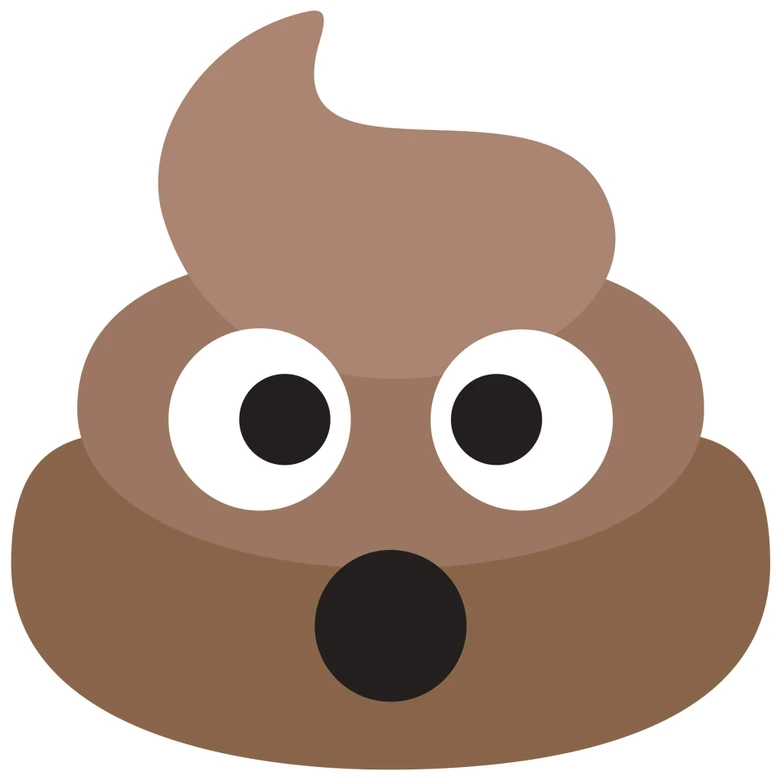 Muursticker Emoji Pile of Poo 