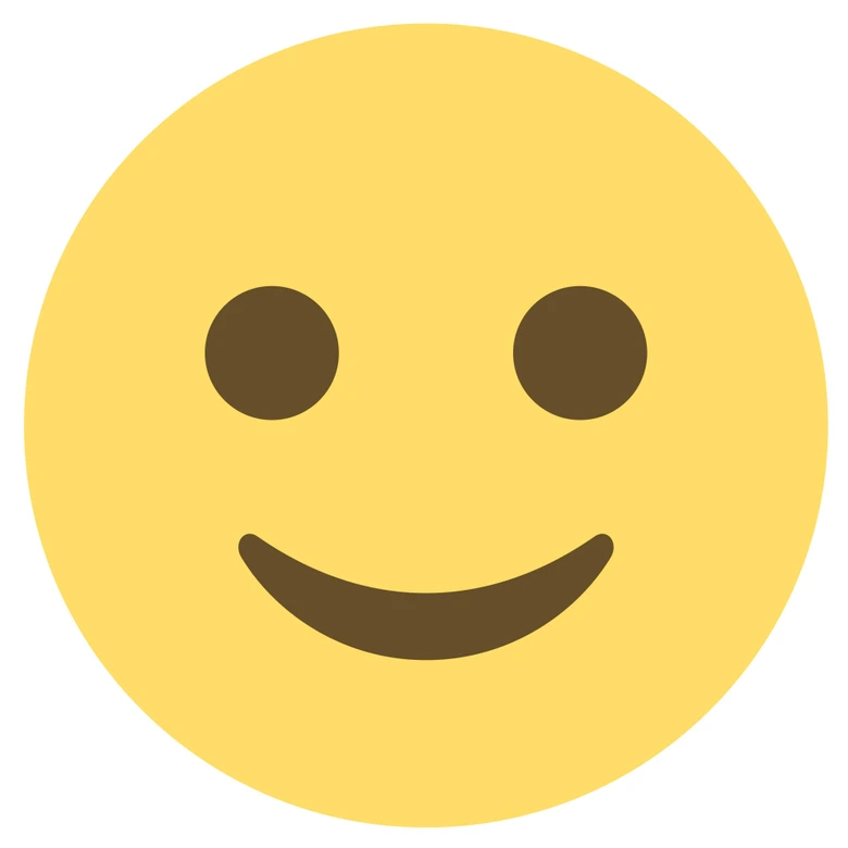 Muursticker Emoji Smiling Face 