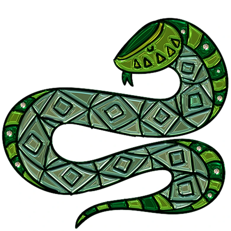 Wandtattoo Metallic Snake 