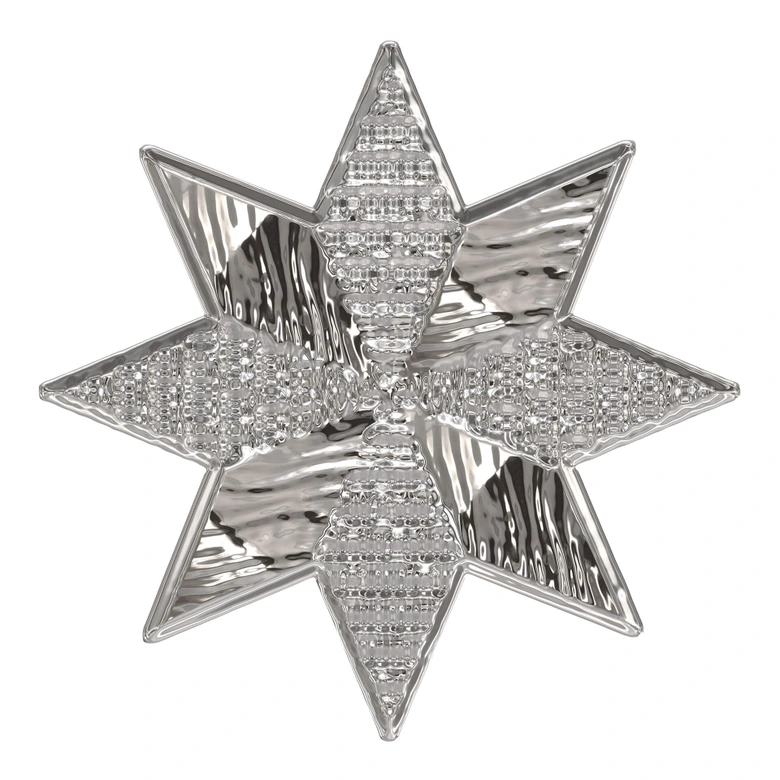Muursticker Metallic Ster Zilver 