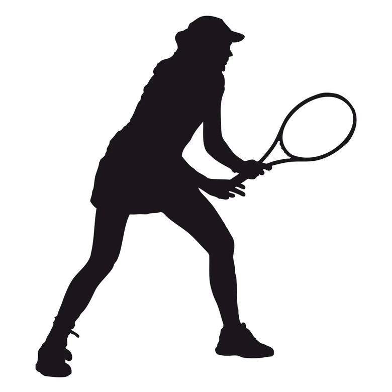 Muursticker Tennisspeelster 01 