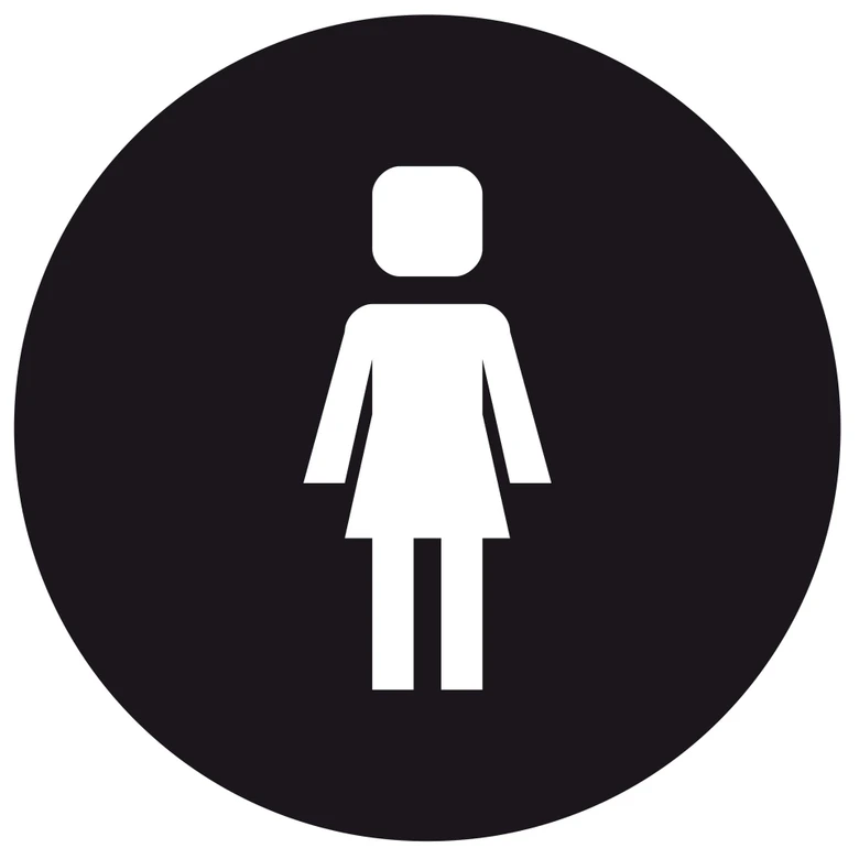 Wandtattoo Emoji WC Damen 