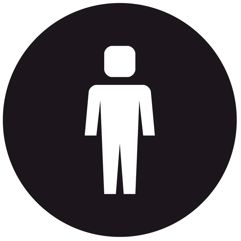 Wandtattoo Emoji WC Herren 