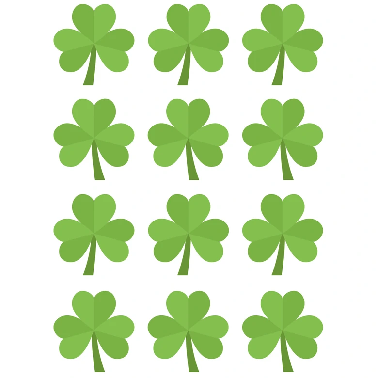 Wandtattoo Emoji Shamrock Set 