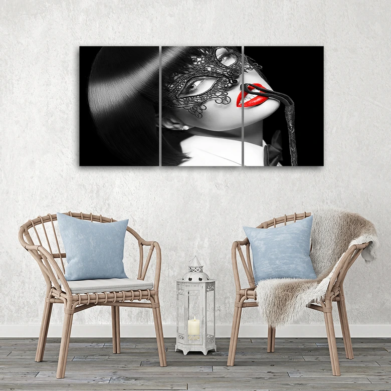 3-delige canvasprint, vrouwelijke Sey 