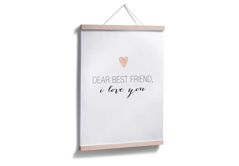 Poster Confetti & Cream - Dear best friend, i love you! 