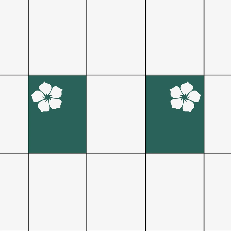Tile decor: Jade flower Wall sticker 