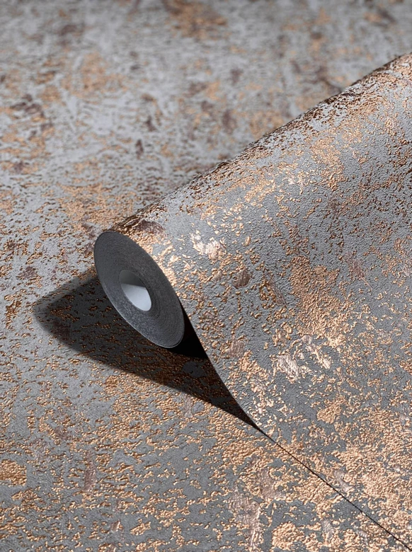 Strukturtapete, Vliestapete kupfer 