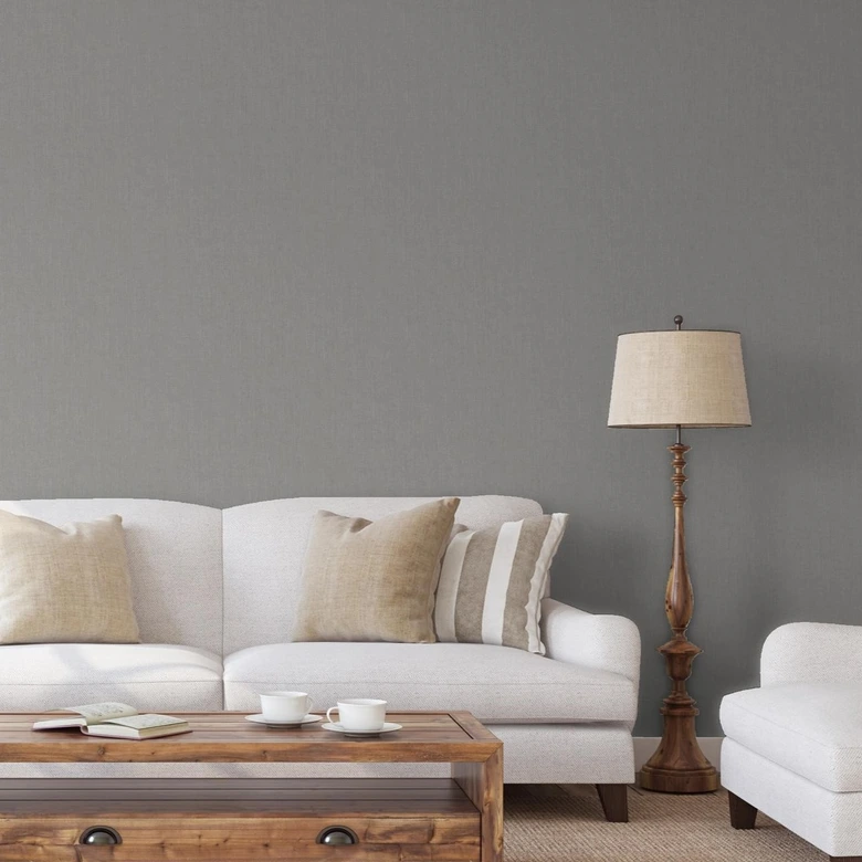 Tapete SCHÖNER-WOHNEN Vliestapete, Unitapete grau 