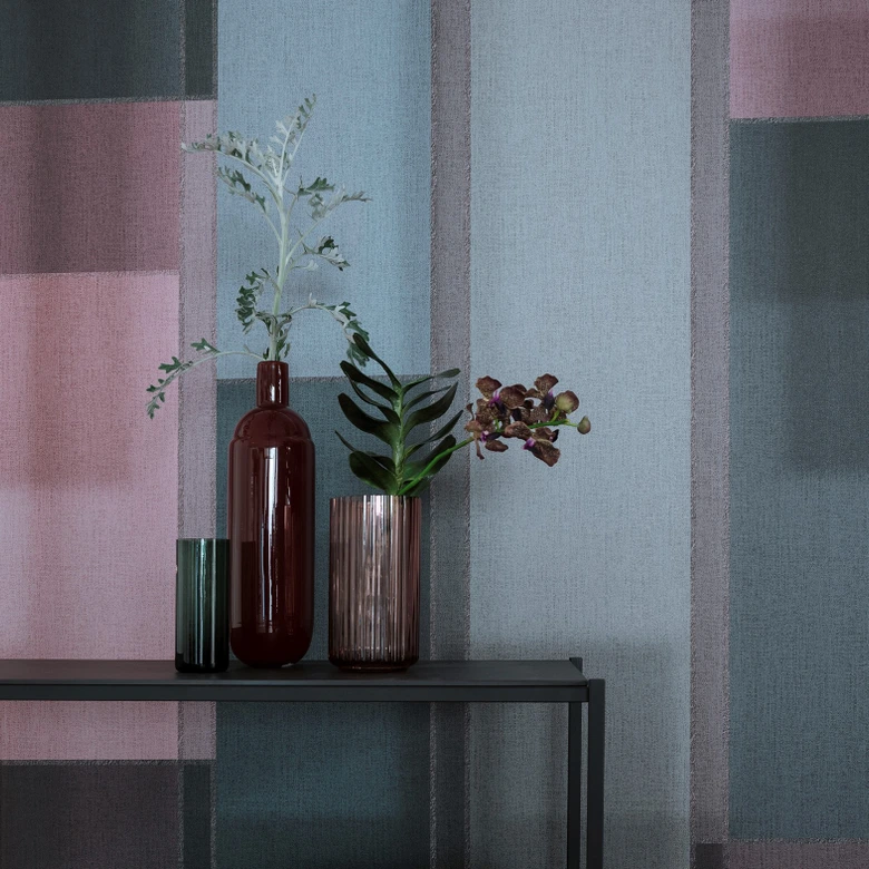 Fototapete Rot Streifen für Wohnzimmer Schlafzimmer 2.70 x 2.12 cm 