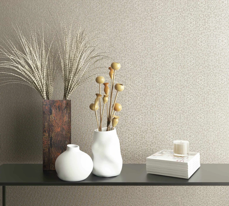 Vliestapete Grafisch Modern in Beige  