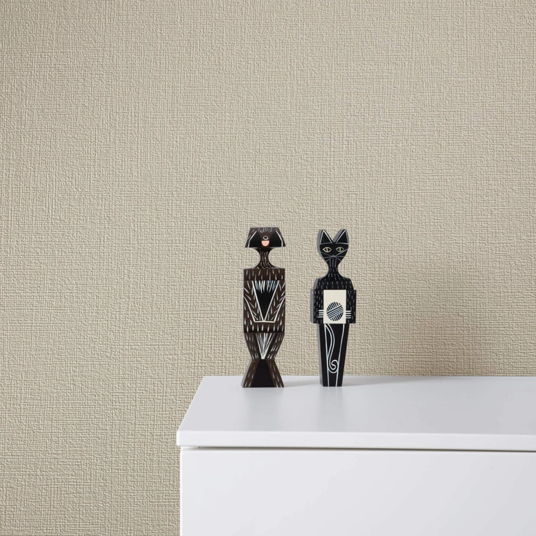 Papier peint intissé d'aspect et de texture modernes en blanc uni 