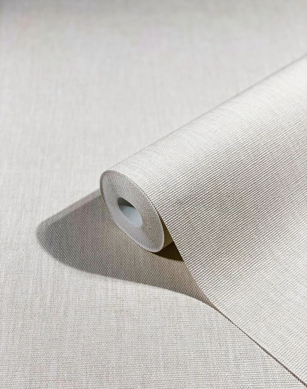 Vliestapete mit leicht strukturiertem Uni beige Struktur 