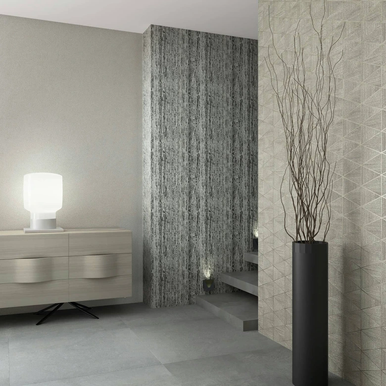 Vliestapete mit geometrischem Muster, Dreiecken beige Grafisch 