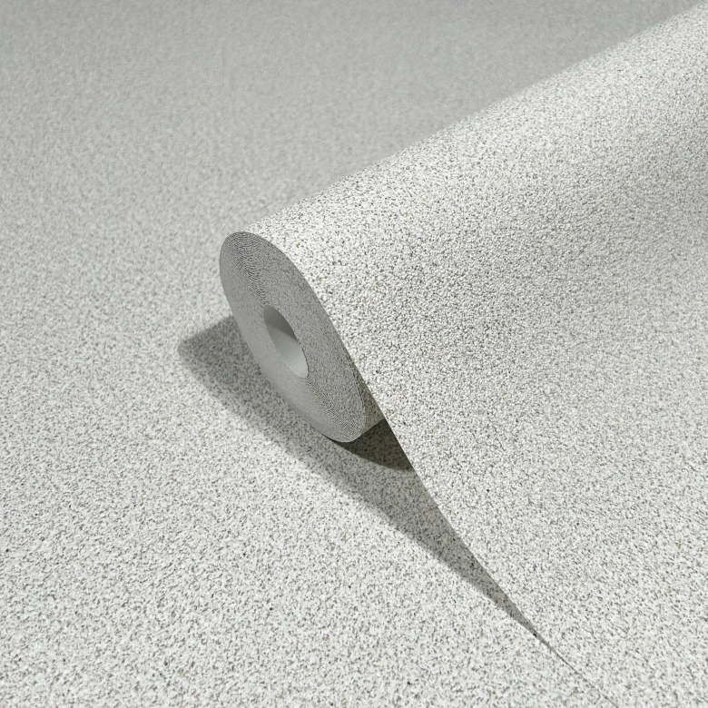 Vliestapete mit Struktur als gepunktetes Uni grau, beige Uni 