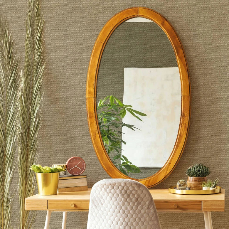 Vliestapete mit geflechteter Holzoptik beige Textiloptik 