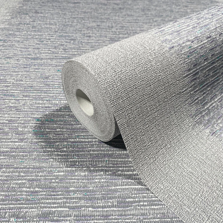 Tapeta z włókniny w paski i drobne linie, szara tekstura 