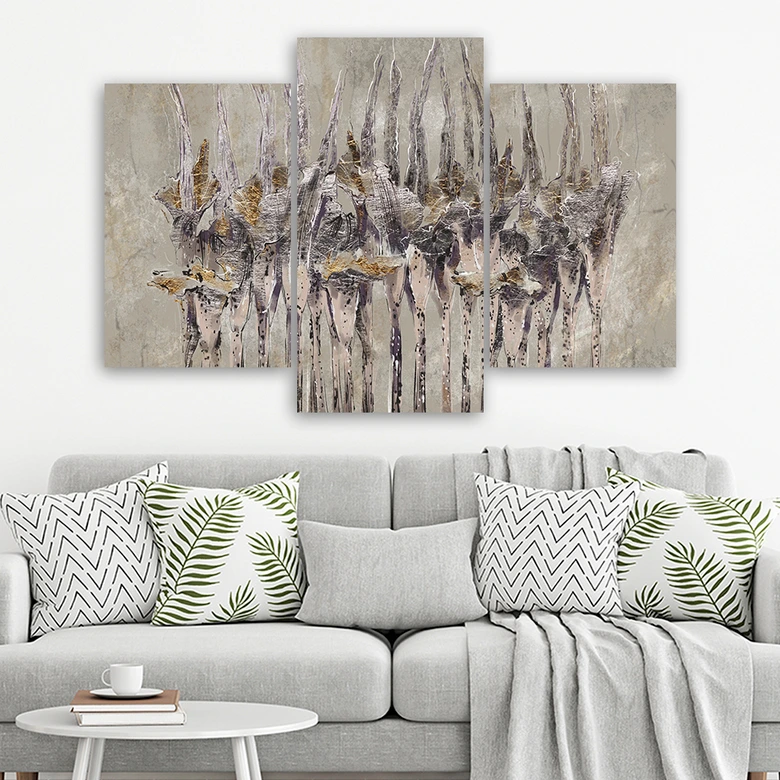 Leinwandbild 3 teilig, Pflanzen Blumen Simnitło 