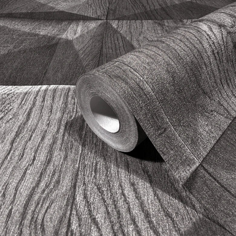 non-woven tapet grå træoptik til stue soveværelse kontor marburg tapet 
