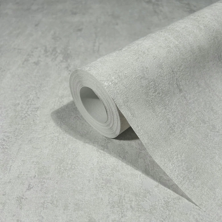 Non-woven tapet med skinnende glans i grå, beige betonlook 