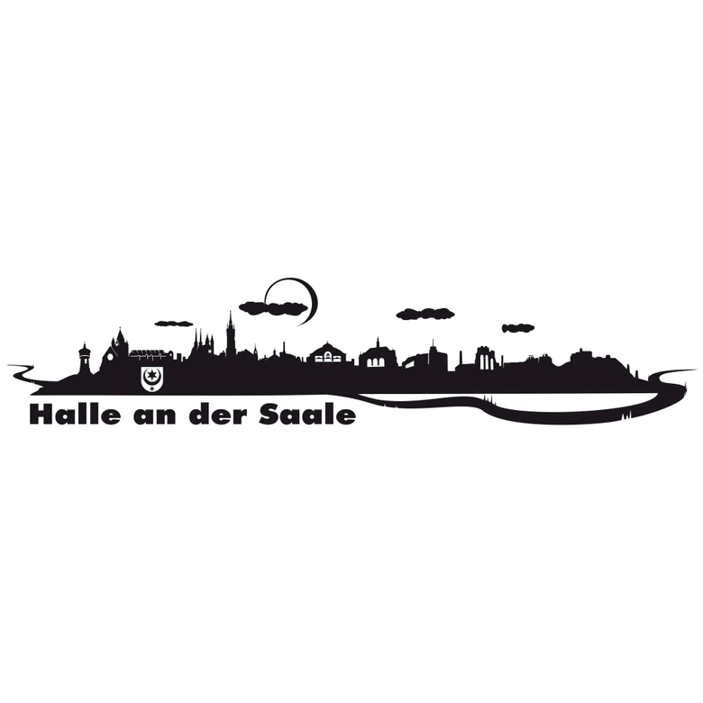 Wandtattoo Halle Skyline 