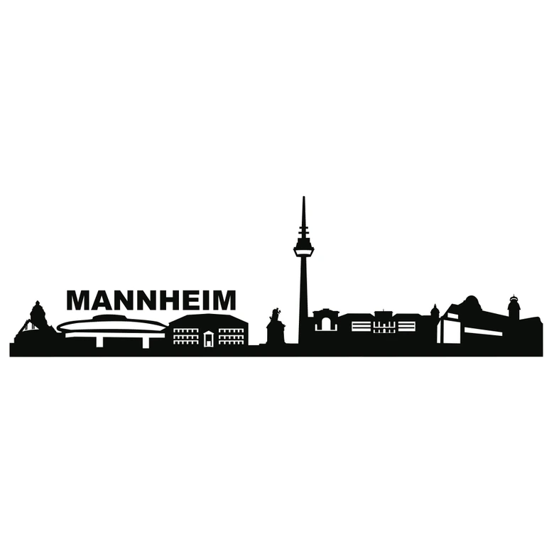 Wandtattoo Mannheim Skyline 