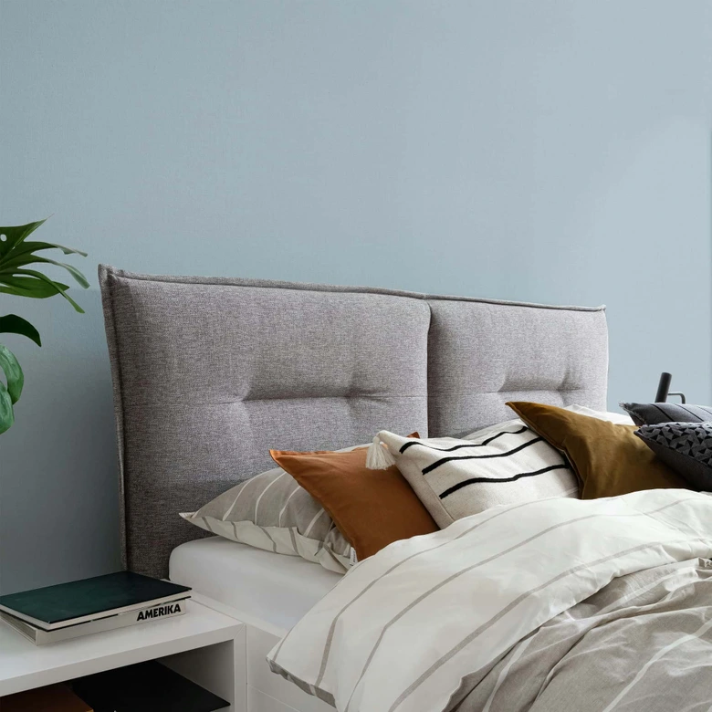 Non-woven wallpaper textured plain modern matt in blue  