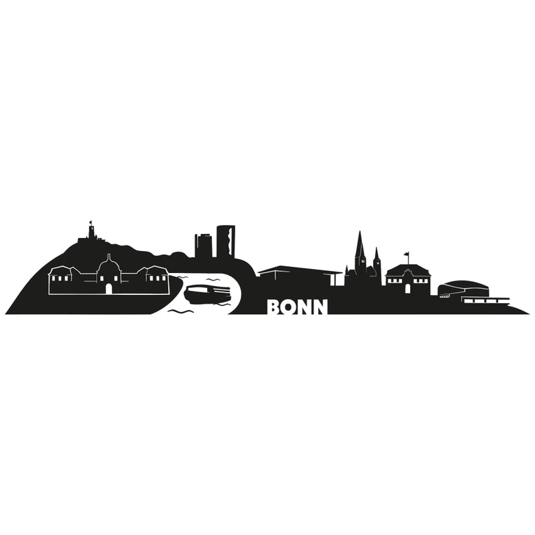 Muursticker Bonn Skyline 
