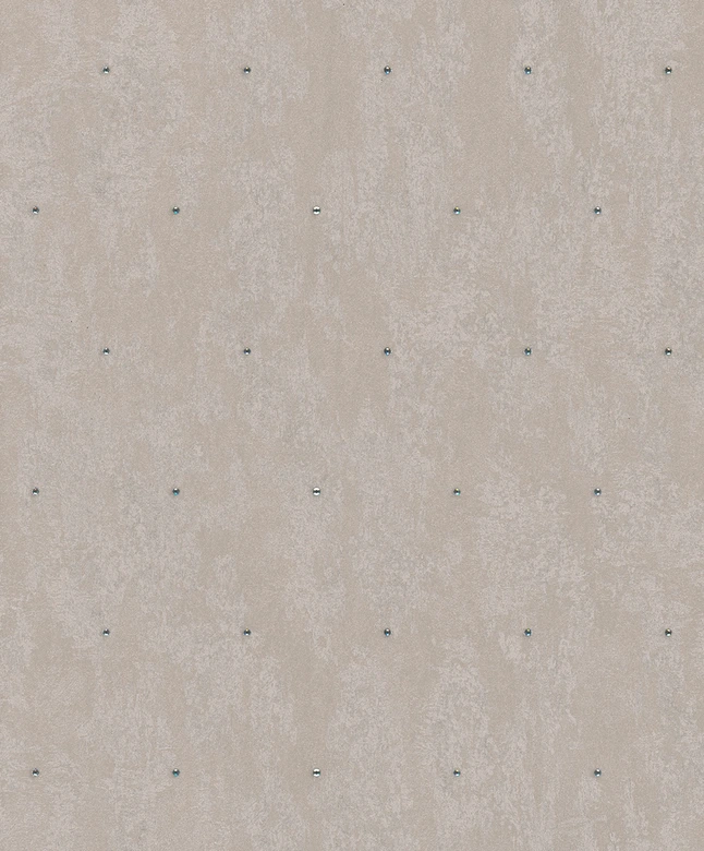 Non-woven wallpaper concrete look, rhinestones metal look modern glossy in pink-brown  