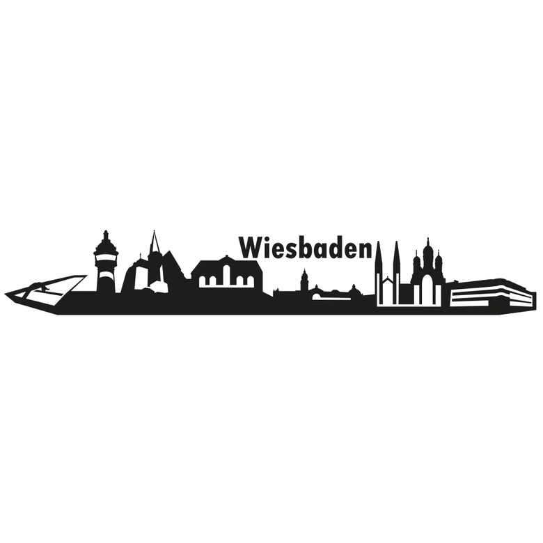 Wandtattoo Wiesbaden Skyline 
