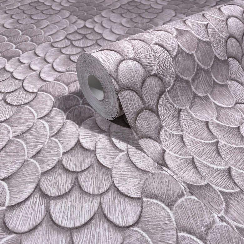 Vliesbehang bloemen, 3D look geometrisch mat in rood - Papis Loveday 