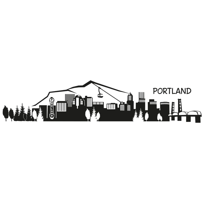 Wandtattoo Portland Skyline 