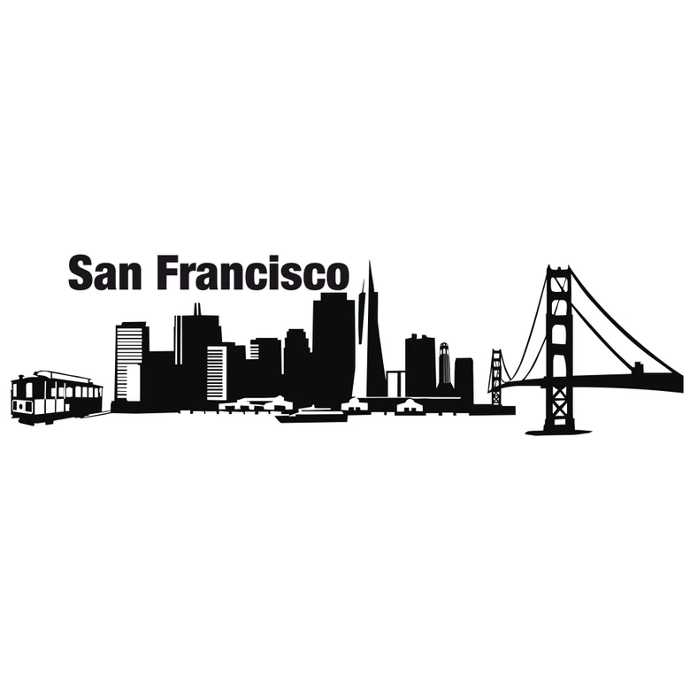 Sticker mural - San Francisco 2 