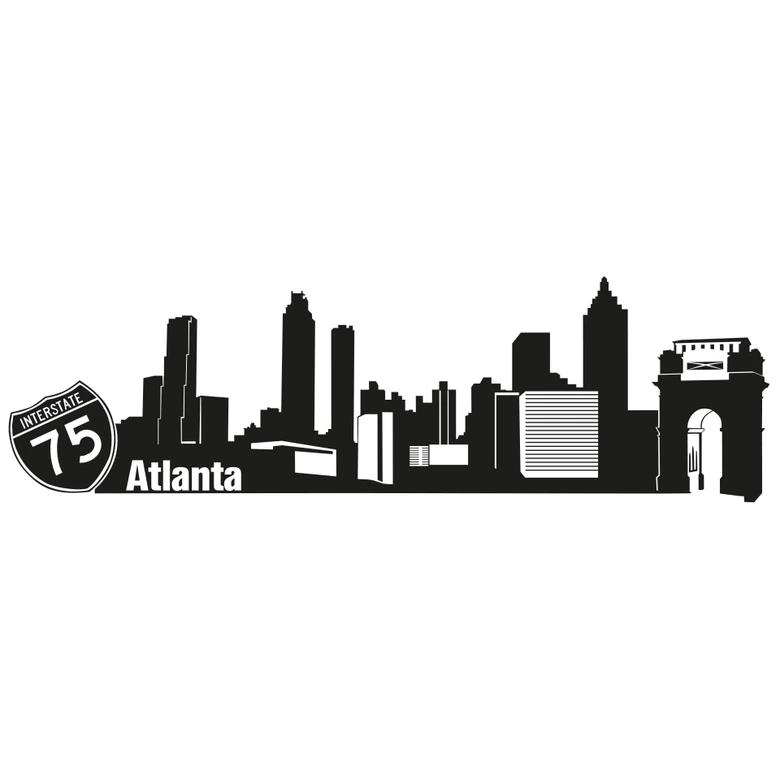 Wandtattoo Atlanta Skyline 