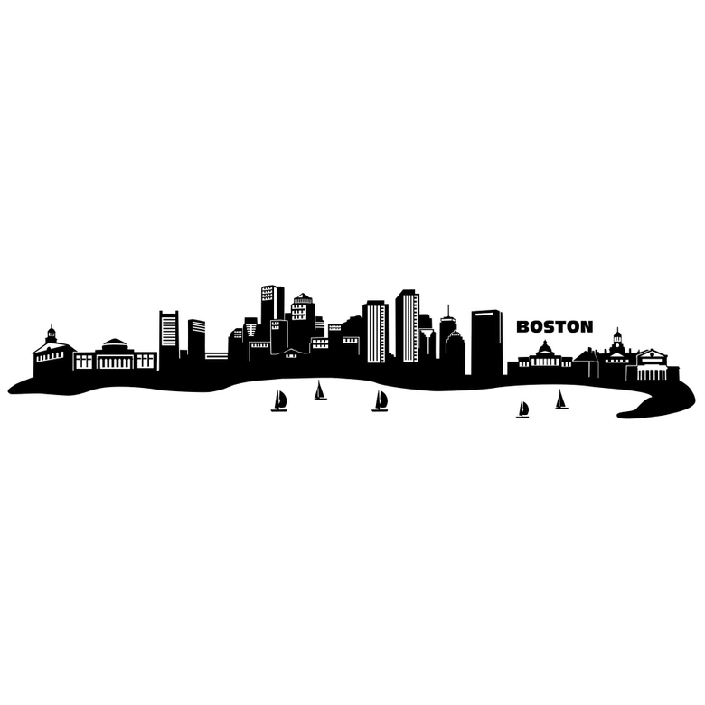 Wandtattoo Boston Skyline 
