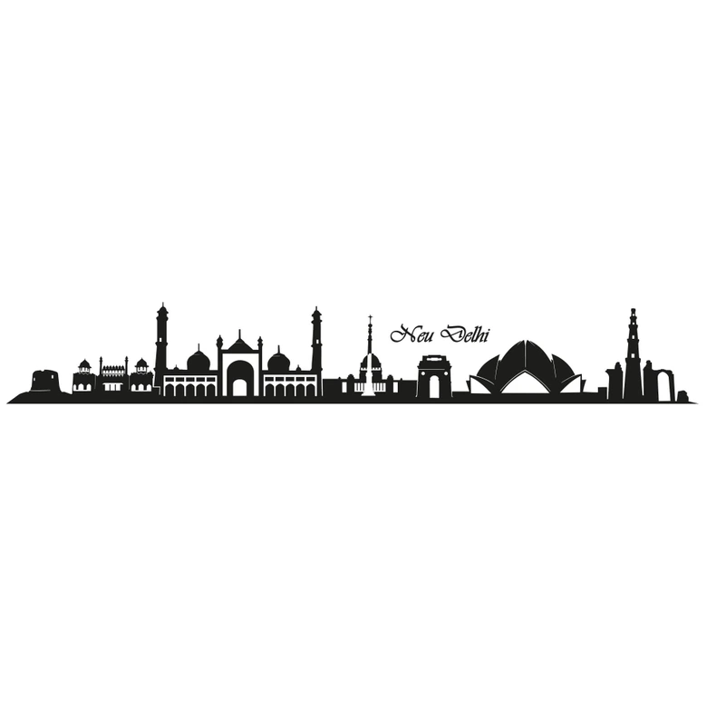 Wandtattoo Neu Delhi Skyline 