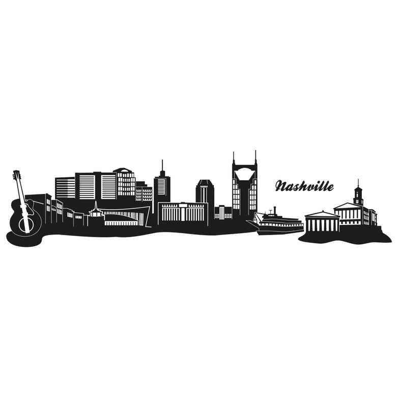 Wandtattoo Nashville Skyline 