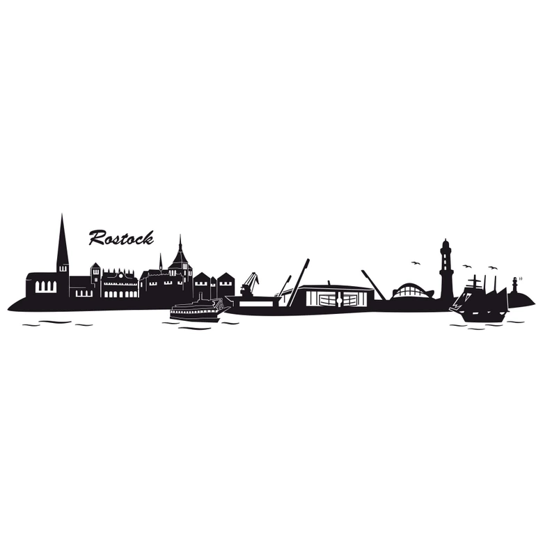 Sticker mural Skyline de Rostock 2 