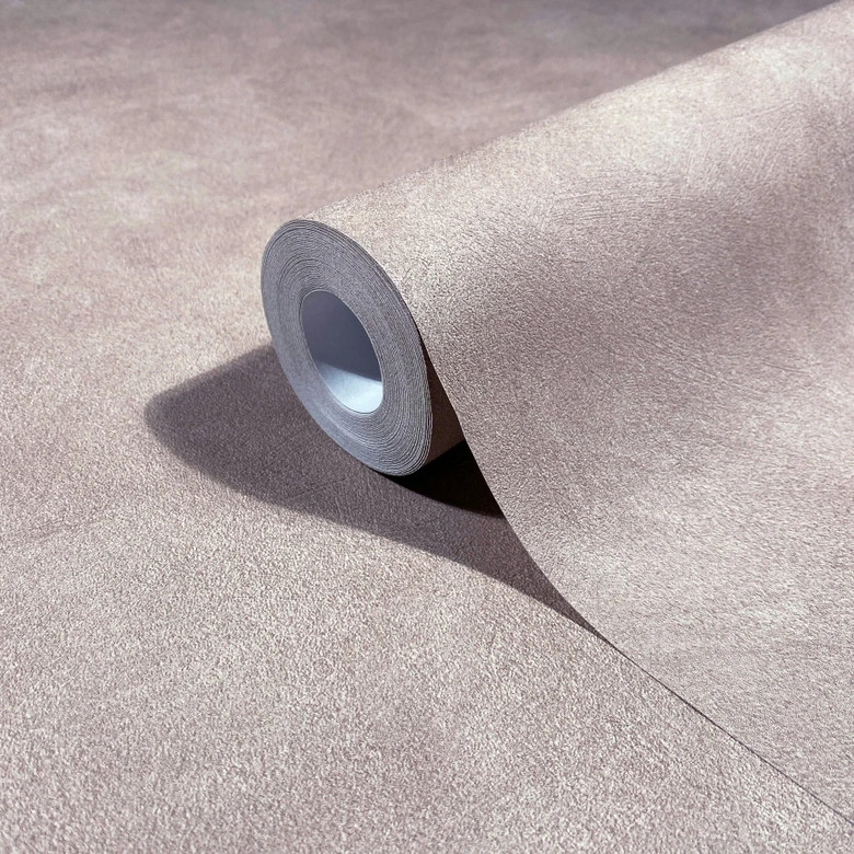 Vliesbehang betonlook effen mat in beige  