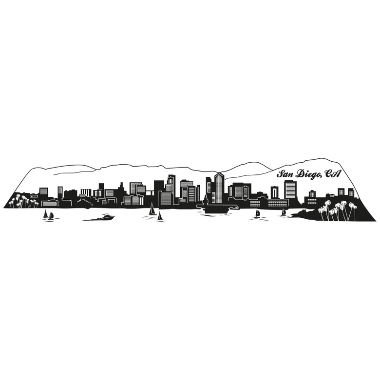 Wandtattoo San Diego Skyline 