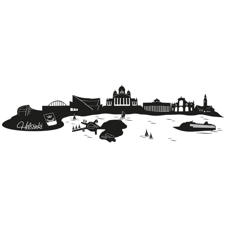 Wandtattoo Helsinki Skyline 