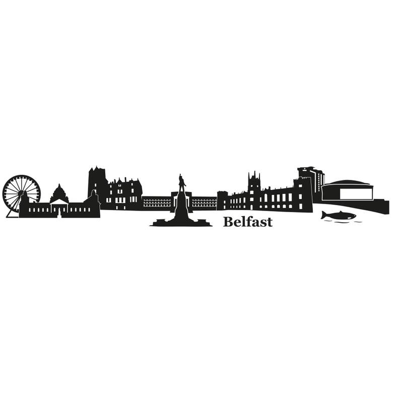 Wandtattoo Belfast Skyline 