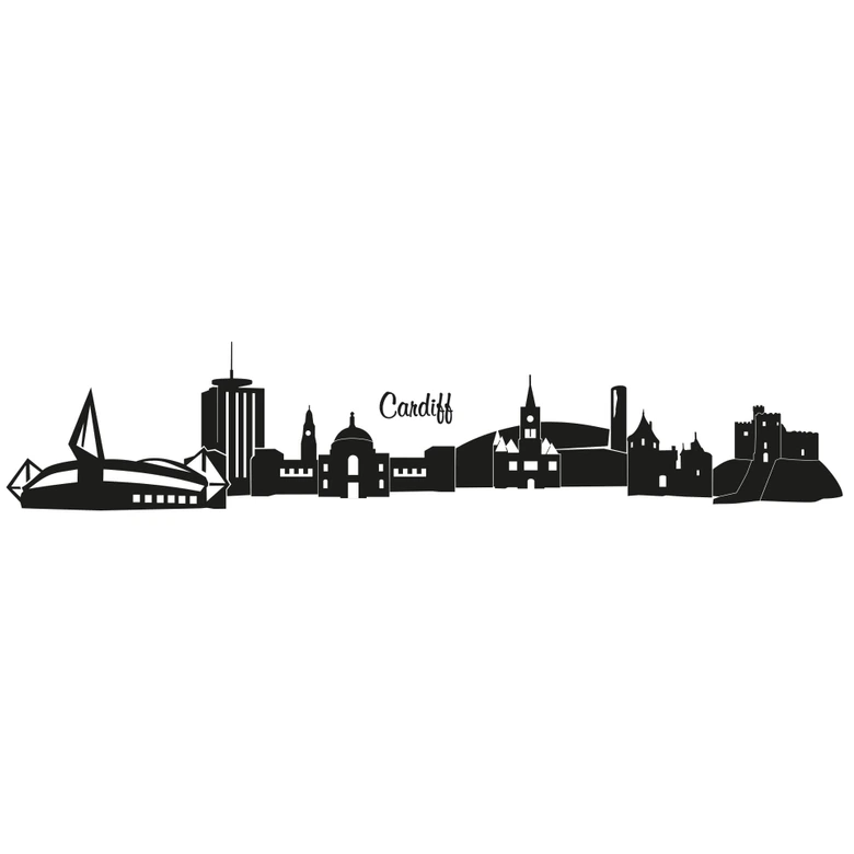 Wandtattoo Cardiff Skyline 