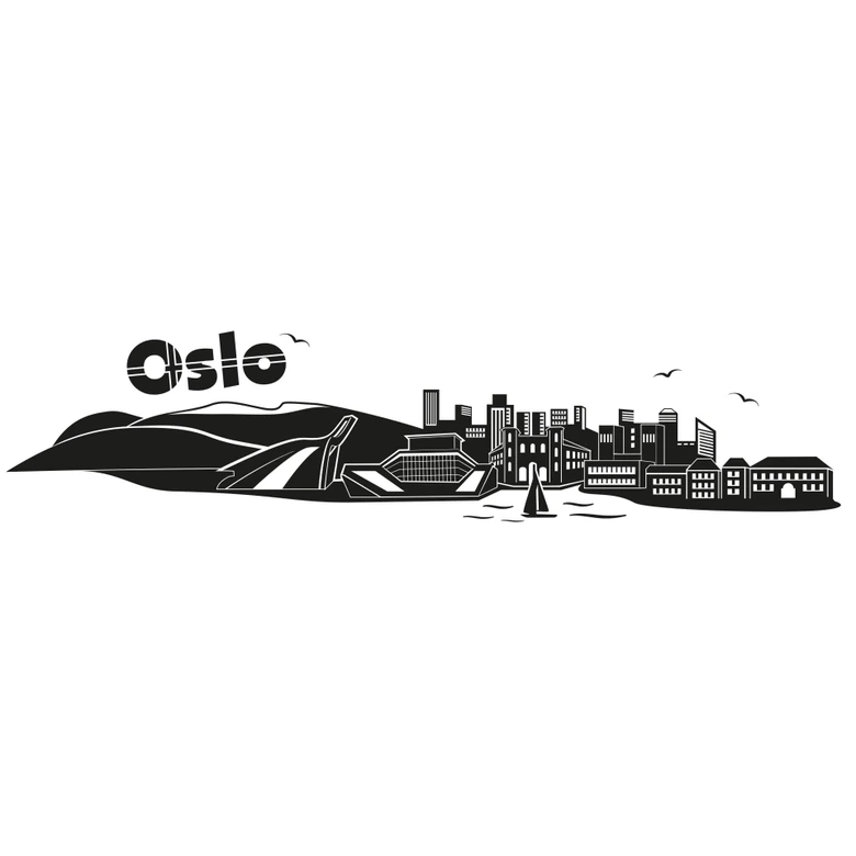 Wandtattoo Oslo Skyline 